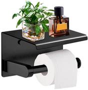 Stojaki i wieszaki na papier toaletowy - Uchwyt Na Papier Loft Toaletowy Z Półką Czarny Wc - miniaturka - grafika 1