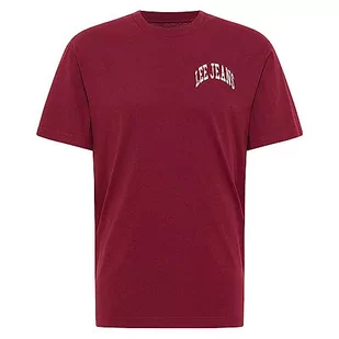 Lee Męski t-shirt Varsity Tee, Rosa, L - Koszulki męskie - miniaturka - grafika 1
