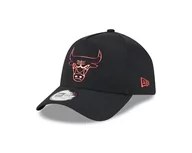 Czapki damskie - New Era Chicago Bulls czarna czapka z daszkiem NBA w kolorze czarnym i czerwonym 9Forty E-Frame Snapback - miniaturka - grafika 1
