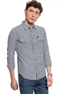 Lee Western Shirt Męska Koszula W Kratę Black L644Nl01-M - Koszule męskie - miniaturka - grafika 1