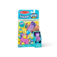 Zabawki kreatywne - Sticker WOW! Stempelek z naklejkami fioletowy jednorożec - miniaturka - grafika 1