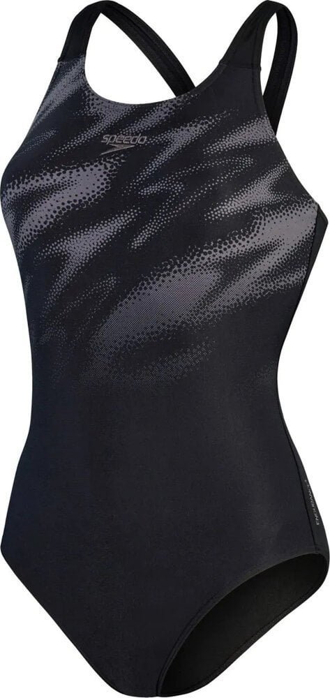 Speedo Damski strój kąpielowy Speedo Hyperboom Plmt Msbk Af black / dove grey rozmiar 42