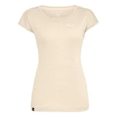 Koszulki i topy damskie - SALEWA Puez Melange Dry T-shirt damski, Oatmeal Melange, XXS - miniaturka - grafika 1