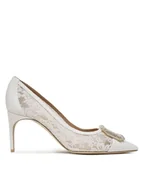 Czółenka - MALONE SOULIERS Szpilki Monroe 70-10 Biały - miniaturka - grafika 1