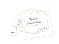 Kartki okolicznościowe i zaproszenia - Zaproszenie personalizowane na ślub z kopertą - 6 szt. - miniaturka - grafika 1