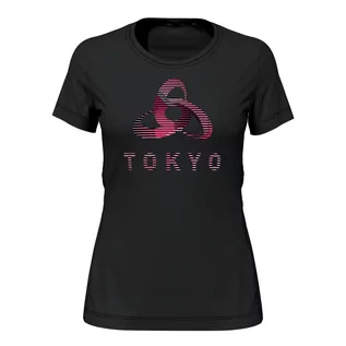 Koszulki rowerowe - Koszulka termoaktywna damska Odlo Element Light Print T-Shirt - grafika 1