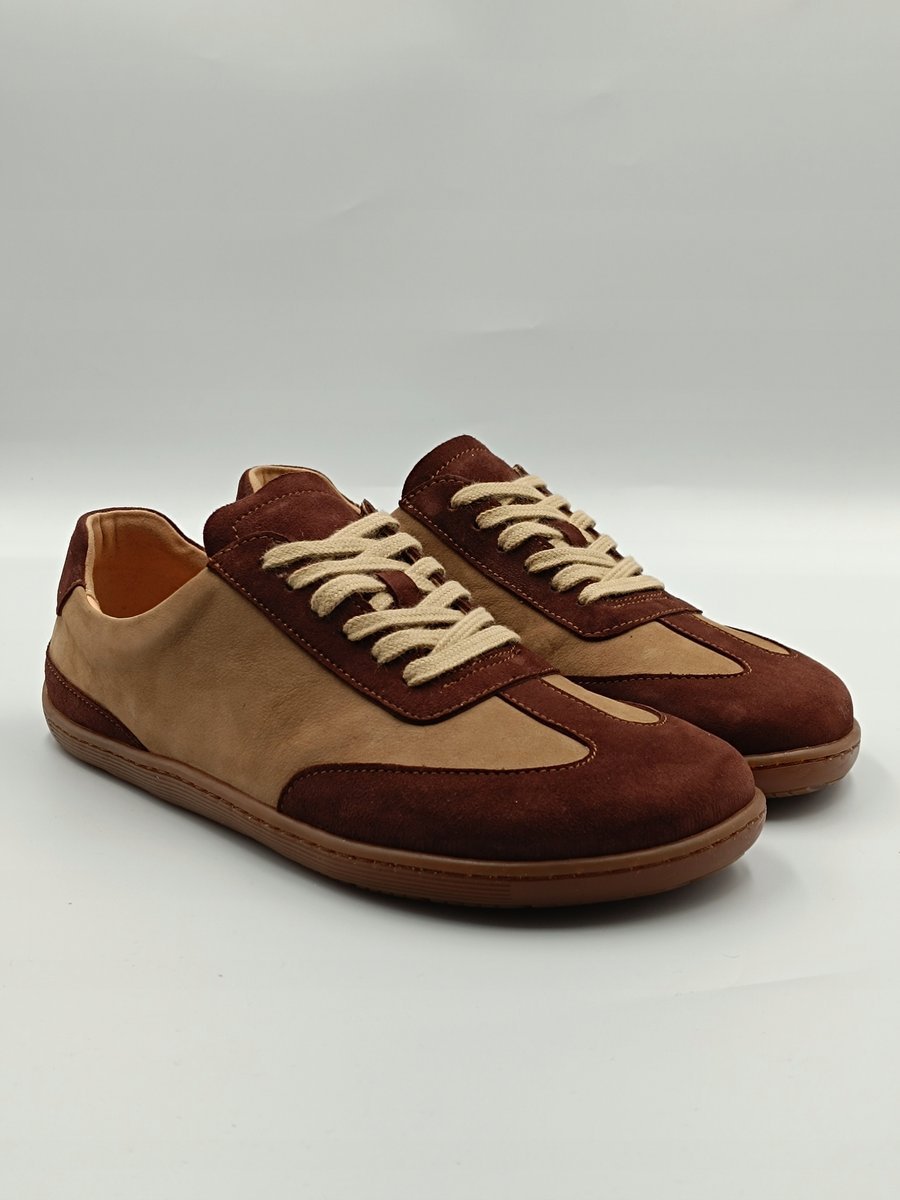 Barefoot ZOLI damskie buty minimalistyczne beż z brązem dwie tęgości G/H 36