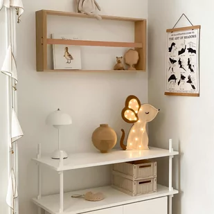 Drewniana Lampka Myszka - Widoczne Drewno - Lampy pozostałe - miniaturka - grafika 1