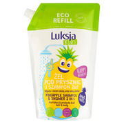 Kosmetyki kąpielowe dla dzieci - Luksja - Kids 2w1 Żel pod prysznic i szampon Ananas zapas - miniaturka - grafika 1