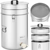 Akcesoria do hodowli zwierząt - Wiesenfield Odstojnik do miodu - 50 l - z sitkiem, pokrywką i zaworem - stal nierdzewna WIE-HT-50 - miniaturka - grafika 1