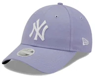 Czapki damskie - Czapka damska NEW ERA z daszkiem NYY League 9FORTY fioletowa - miniaturka - grafika 1