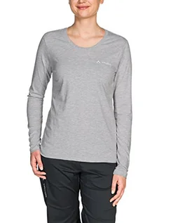 Koszulki i topy damskie - Vaude Damen Women's Brand LS koszulka T-shirt, szary, 46 - grafika 1