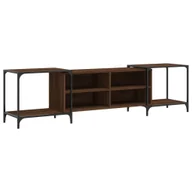 Szafki RTV - vidaXL Szafka pod TV brązowa dąb 203x37x50 cm materiał drewnopochodny - miniaturka - grafika 1