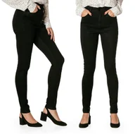 Spodnie damskie - Czarne Jeansy Rurki Spodnie Damskie Dżinsy 1908 M - miniaturka - grafika 1