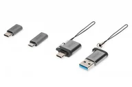 Pozostałe akcesoria sieciowe - DIGITUS Zestaw adapterów USB Premium - 4 częściowy DB-300510-000-G | - miniaturka - grafika 1