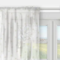 Firany - Firana EASTER wzór EA06 | wiosenne białe kwiatki 140 x 300 cm - miniaturka - grafika 1