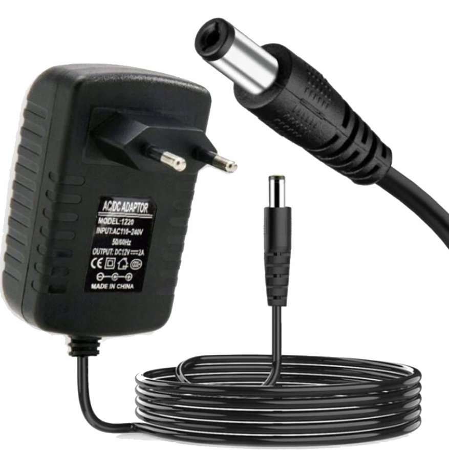ZASILACZ IMPULSOWY AC/DC uniwersalna ładowarka adapter 12V 2A wtyk 5,5 mm