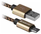 Kable USB - Defender USB AM-MICRO BM 1.0m 2.1A Złoty - miniaturka - grafika 1