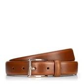 Paski - Damski pasek ze skóry klasyczny brązowy - miniaturka - grafika 1