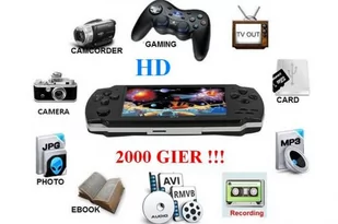 Wielofunkcyjna Konsola do Gier z LCD 4,3" HD (ponad 2000 gier!) + Kamera/Dyktafon + Współpraca z TV. - Konsole Playstation - miniaturka - grafika 1