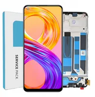 Części serwisowe do telefonów - ORYGINAŁ WYŚWIETLACZ EKRAN LCD DO REALME 8 RAMKA RMX3085 - miniaturka - grafika 1
