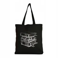 Torby i wózki na zakupy - Torebka Ekologiczna Torba bawełniana Shopper ZAKUPY NA RAMIĘ Książki Book 2 - miniaturka - grafika 1