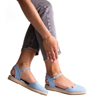 Espadryle damskie - Niebieskie espadryle z odkrytą piętą Big Star FF274532 - miniaturka - grafika 1