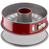 Formy do ciast - Tefal Delibake Tuleja 27 Cm Czerwona Tortownica Okrągła Z 2 Wymiennymi Dnami Stalowa - miniaturka - grafika 1
