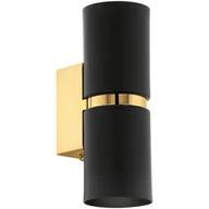 Lampy ścienne - Eglo Kinkiet LAMPA ścienna PASSA 95364 metalowa OPRAWA LED 6,6W tuba złote czarna - miniaturka - grafika 1