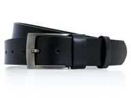 Paski - Czarny pasek męski do jeansów KMG60 125 cm - miniaturka - grafika 1