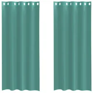 Zasłony - vidaXL Zasłony woalowe z przelotkami 2 szt. Turkusowe - miniaturka - grafika 1