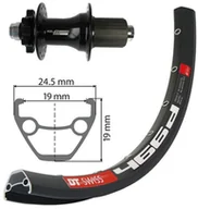 Koła rowerowe - DT Swiss D466 Rear Wheel 27.5" XLC Disc 6-bolt TA 12mm, czarny 32H 2021 Koła MTB tylne - miniaturka - grafika 1