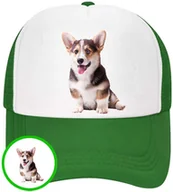 Czapki i chusty sportowe męskie - CZAPKA Z DASZKIEM PSY PIES PIESKI DLA DZIECI SIATKA ZIELONA BEJSBOLÓWKA - miniaturka - grafika 1