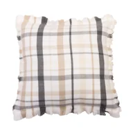 Poduszki dekoracyjne - Poduszka Kanila krata beżowo-szara 45 x 45 cm Inspire - miniaturka - grafika 1