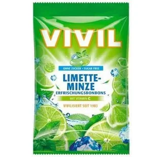 Vivil Limette Mint Cukierki bez Cukru 120 g - Inne słodycze - miniaturka - grafika 1