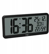 Zegary - TFA 60.4525.01 czarny Cyfrowy zegar radiowy z klimatem pomieszczenia - miniaturka - grafika 1