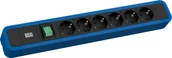 Przedłużacze i rozgałęźniki - Bachmann PRIMO 2 rozgałęziacz 2 m 6 x gniazdo sieciowe Czarny, Niebieski - miniaturka - grafika 1