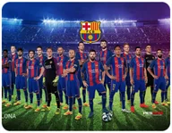 Podkładki pod mysz - PODKŁADKA POD MYSZKĘ FC BARCELONA Z IMIENIEM 23x19CM DO LAPTOPA - miniaturka - grafika 1