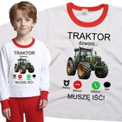 Piżamy dla dziewczynek - Piżama dziecięca Muszę Iść Traktor Dzwoni Ciągnik 98/104 - VoloDonum - miniaturka - grafika 1