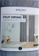 Zasłony - Zasłony welurowe aksamitne przelotkach kółkach Smukee 135x250 szare 421 - miniaturka - grafika 1