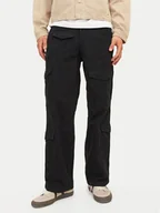 Spodnie męskie - Jack&Jones Spodnie materiałowe Bill 12258307 Czarny Relaxed Fit - miniaturka - grafika 1