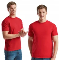 Koszulki męskie - T-shirt Gruba Koszulka Męska 100% Bawełna Fruit Loom 610440 CZERWONA XXXL - miniaturka - grafika 1