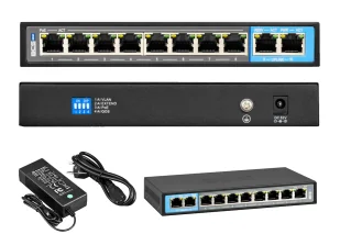 Switch POE BCS BCS-B-SP0802 10 portów 10/100MB LAN - Akcesoria do monitoringu - miniaturka - grafika 2