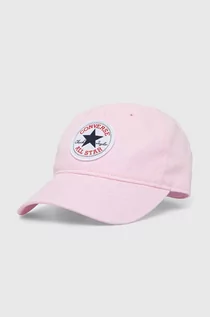 Czapki dla dzieci - Converse czapka z daszkiem bawełniana dziecięca kolor różowy z aplikacją - grafika 1