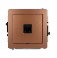 Gniazdka elektryczne - Gniazdo komputerowe pojedyncze 1xRJ45 Karlik Deco 9DGKBO-3 kategoria 6, 8-stykowy, bez pola opisowego brązowy metalik - miniaturka - grafika 1
