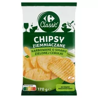 Chipsy - Carrefour Classic Chipsy ziemniaczane karbowane o smaku zielonej cebulki 170 g - miniaturka - grafika 1