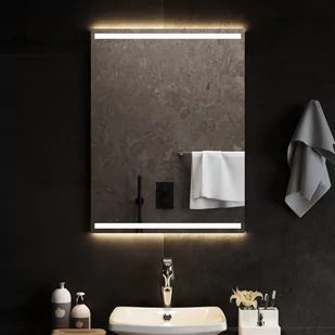 vidaXL Lustro łazienkowe z LED, 60x80 cm - Lustra - miniaturka - grafika 1