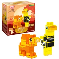 Klocki - Wader KLOCKI BABY BLOCKS SAFARI STRUŚ Z WIELBŁĄDEM 20 EL WADER A1 41504 - miniaturka - grafika 1