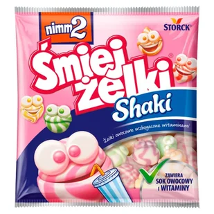 nimm2 Śmiejżelki Shaki Żelki owocowe wzbogacone witaminami 90 g - Żelki - miniaturka - grafika 1