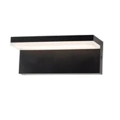 Lampy ogrodowe - Kinkiet zewnętrzny LED TESA Q czarny 4000K - miniaturka - grafika 1